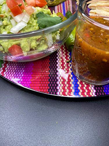 Tabla Redonda Para Quesos, Botanas Y Carnes Frias Hecha A Mano. Modelo  Zarape | Hecho a mano en México