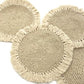 Juego de 4 manteles individuales bajo platos o platos base de macramé tejido a mano estilo boho y hecho en México por artesanas de San Luis Potosí