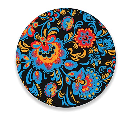 Imagen de tortillero artesanal – tabla redonda para quesos, botanas y carnes frias hecha a mano. modelo flores rusas | hecho a mano en méxico artesanal mexicano