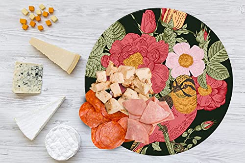 Tabla Redonda Para Quesos, Botanas Y Carnes Frias Hecha A Mano. Modelo Gorrión | Hecho a mano en México