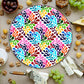 Tabla Redonda Para Quesos, Botanas Y Carnes Frias Hecha A Mano. Modelo  Bordado Huichol | Hecho a mano en México