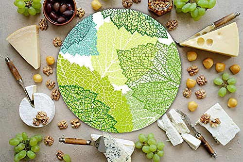 Tabla Redonda Para Quesos, Botanas Y Carnes Frias Hecha A Mano. Modelo Menta | Hecho a mano en México