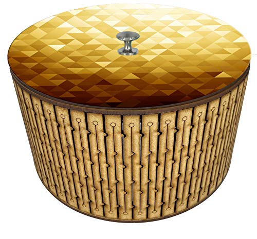Imagen de tortillero térmico artesanal.  diseño  dorado artesanal mexicano