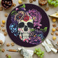 Tabla Redonda Para Quesos, Botanas Y Carnes Frias Hecha A Mano. Modelo Cráneo Catrina | Hecho a mano en México