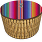 Imagen de tortillero térmico artesanal.  diseño zarape artesanal mexicano