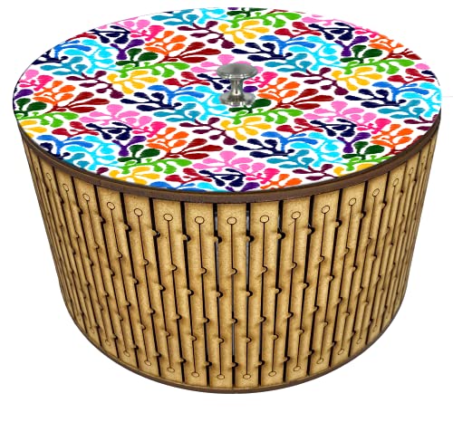 Imagen de tortillero térmico artesanal.  diseño  bordado huichol artesanal mexicano