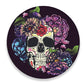 Imagen de tortillero artesanal – tabla redonda para quesos, botanas y carnes frias hecha a mano. modelo cráneo catrina | hecho a mano en méxico artesanal mexicano