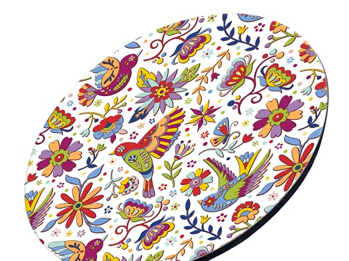 Charola giratoria de madera - LAZY SUSAN Hecha a mano -  Modelo: Folklorico