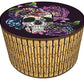 Imagen de tortillero térmico artesanal.  diseño cráneo catrina artesanal mexicano