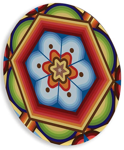 Charola Giratoria De Madera - Lazy Susan Hecha A Mano -  Modelo: Huichol | Hecho a mano en México