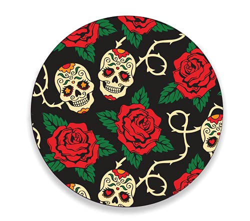 Charola giratoria de madera - LAZY SUSAN Hecha a mano -  Modelo: Día de muertos