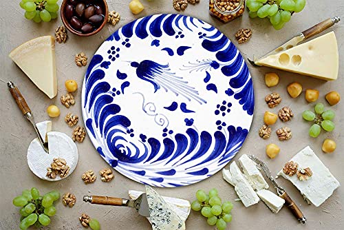 Tabla Redonda Para Quesos, Botanas Y Carnes Frias Hecha A Mano. Modelo Paloma Talavera | Hecho a mano en México