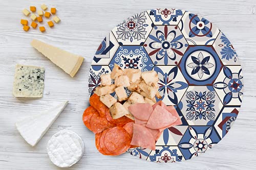 Tabla Redonda Para Quesos, Botanas Y Carnes Frias Hecha A Mano.  Diseño: Otomano | Hecho a mano en México