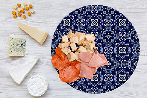 Tabla Redonda Para Quesos, Botanas Y Carnes Frias Hecha A Mano. Modelo Marino | Hecho a mano en México