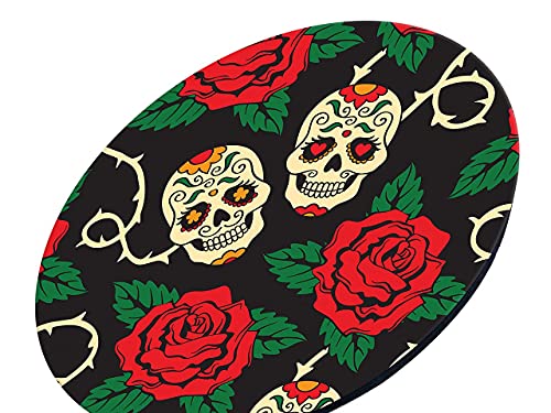 Tabla Redonda Para Quesos, Botanas Y Carnes Frias Hecha A Mano.  Modelo Dia De Muertos | Hecho a mano en México