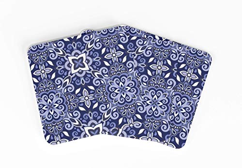 Juego de 6 Portavasos artesanales hechos a mano. Modelo Talavera