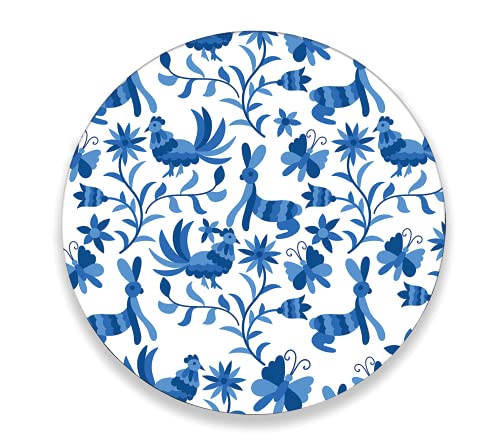 Imagen de tortillero artesanal – tabla redonda para quesos, botanas y carnes frias hecha a mano. modelo otomí blanco | hecho a mano en méxico artesanal mexicano