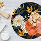 Tabla Redonda Para Quesos, Botanas Y Carnes Frias Hecha A Mano. Modelo Crisantemos | Hecho a mano en México