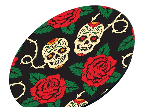 Charola giratoria de madera - LAZY SUSAN Hecha a mano -  Modelo: Día de muertos