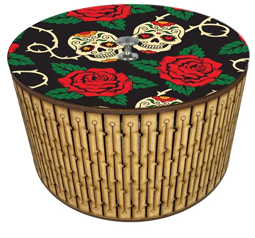 Imagen de tortillero térmico artesanal.  diseño  día de muertos artesanal mexicano