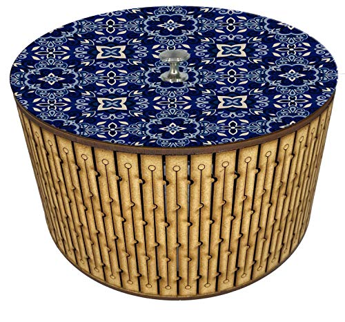Imagen de tortillero térmico artesanal.  diseño talavera oscuro artesanal mexicano
