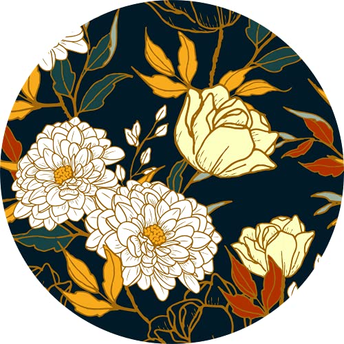 Imagen de tortillero artesanal – tabla redonda para quesos, botanas y carnes frias hecha a mano. modelo crisantemos | hecho a mano en méxico artesanal mexicano